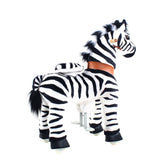 Toddlers Indoor/Outdoor Ride-On Zebra with Cushioned Seat, Anti-Slip Wheels (Ages 4–7)
