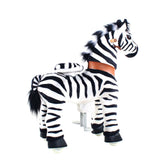 Toddlers Indoor/Outdoor Ride-On Zebra with Cushioned Seat, Anti-Slip Wheels (Ages 4–7)