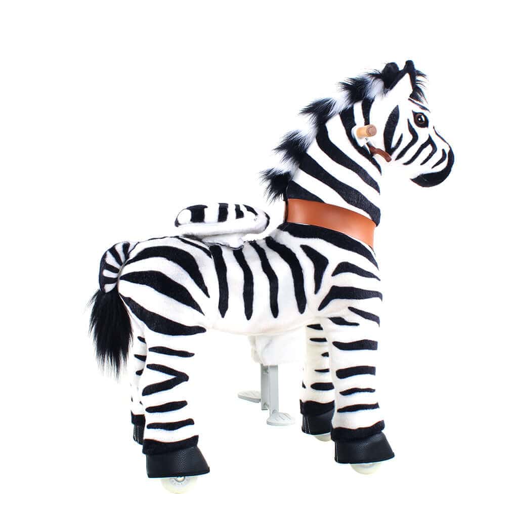 Toddlers Indoor/Outdoor Ride-On Zebra with Cushioned Seat, Anti-Slip Wheels (Ages 4–7)