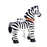 Toddlers Indoor/Outdoor Ride-On Zebra with Cushioned Seat, Anti-Slip Wheels (Ages 4–7)