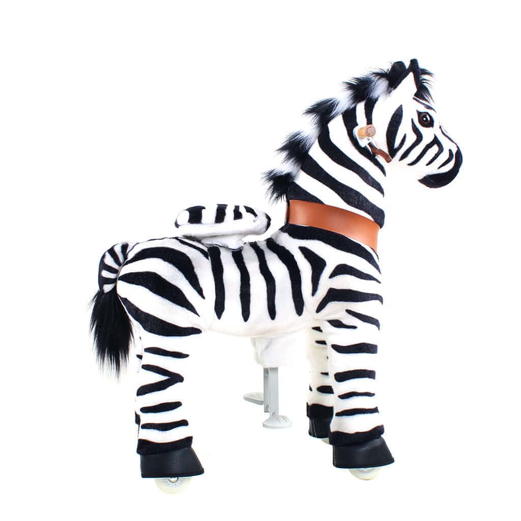 Toddlers Indoor/Outdoor Ride-On Zebra with Cushioned Seat, Anti-Slip Wheels (Ages 4–7)