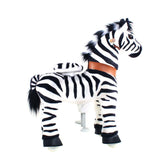 Toddlers Indoor/Outdoor Ride-On Zebra with Cushioned Seat, Anti-Slip Wheels (Ages 4–7)