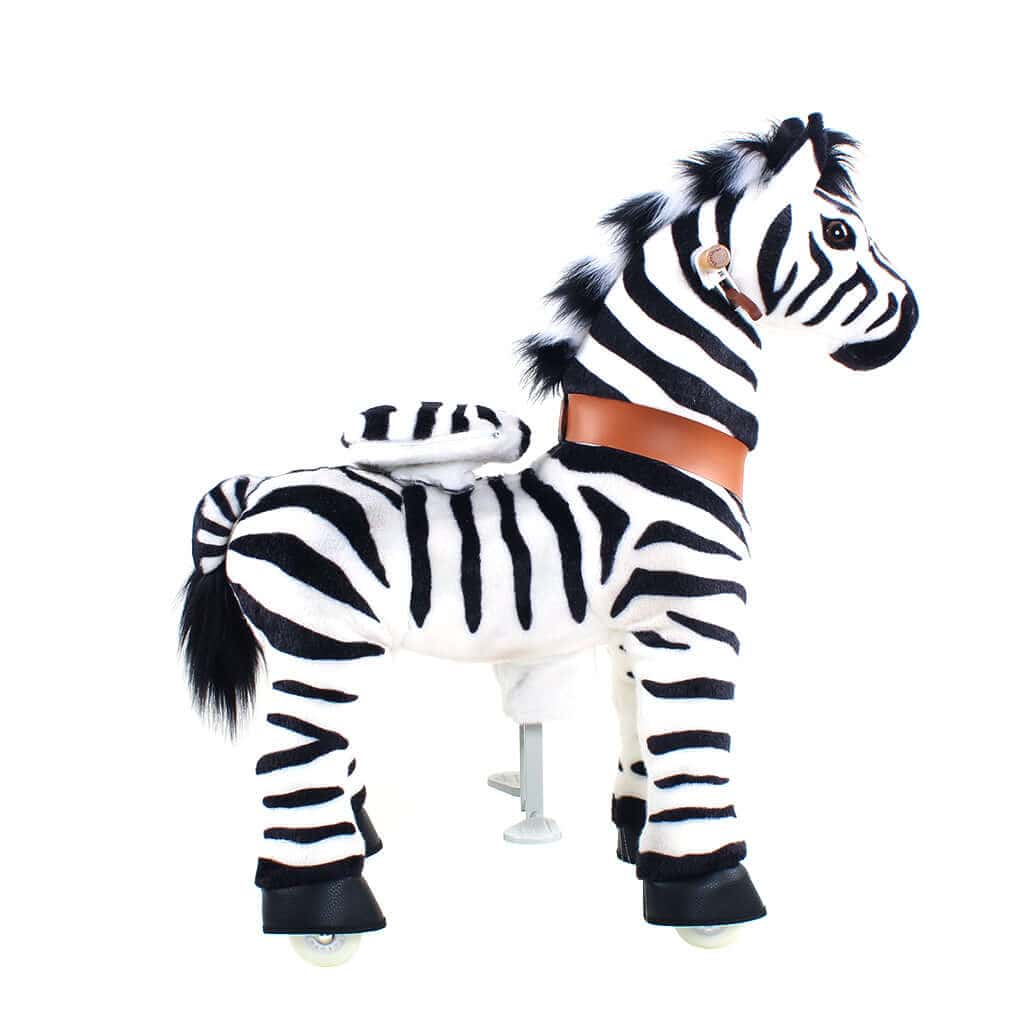Toddlers Indoor/Outdoor Ride-On Zebra with Cushioned Seat, Anti-Slip Wheels (Ages 4–7)