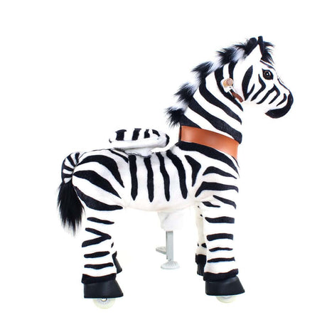 Toddlers Indoor/Outdoor Ride-On Zebra with Cushioned Seat, Anti-Slip Wheels (Ages 4–7)