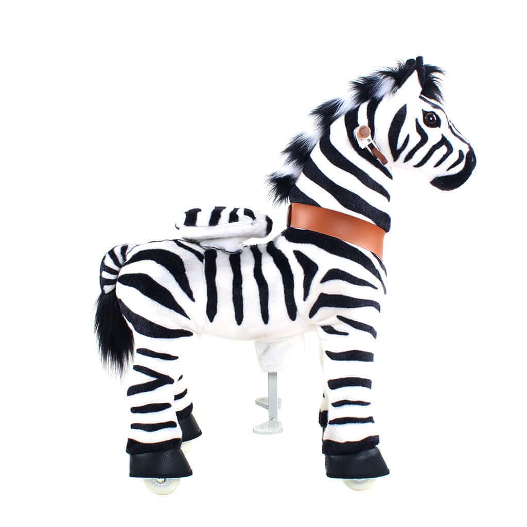 Toddlers Indoor/Outdoor Ride-On Zebra with Cushioned Seat, Anti-Slip Wheels (Ages 4–7)