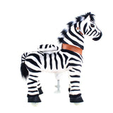 Toddlers Indoor/Outdoor Ride-On Zebra with Cushioned Seat, Anti-Slip Wheels (Ages 4–7)