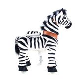 Toddlers Indoor/Outdoor Ride-On Zebra with Cushioned Seat, Anti-Slip Wheels (Ages 4–7)