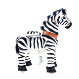 Toddlers Indoor/Outdoor Ride-On Zebra with Cushioned Seat, Anti-Slip Wheels (Ages 4–7)