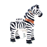 Toddlers Indoor/Outdoor Ride-On Zebra with Cushioned Seat, Anti-Slip Wheels (Ages 4–7)