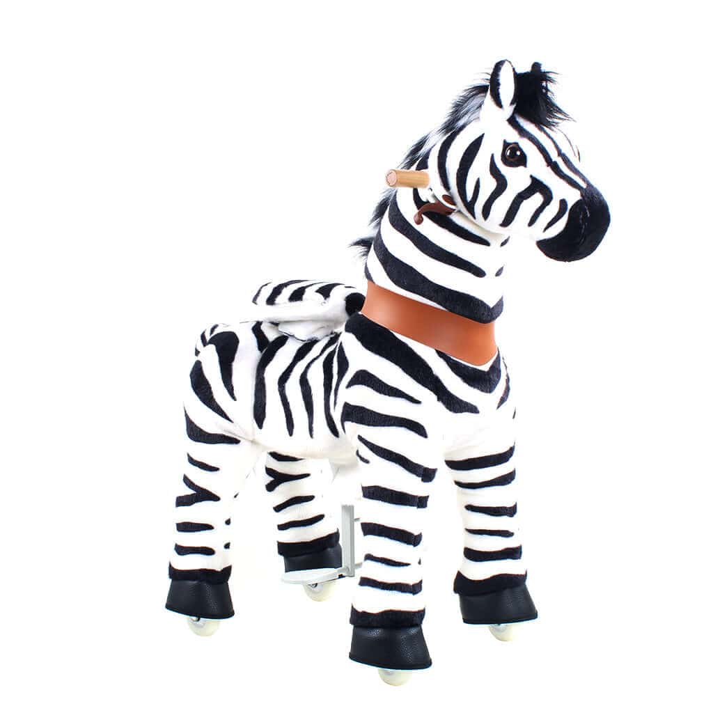 Toddlers Indoor/Outdoor Ride-On Zebra with Cushioned Seat, Anti-Slip Wheels (Ages 4–7)