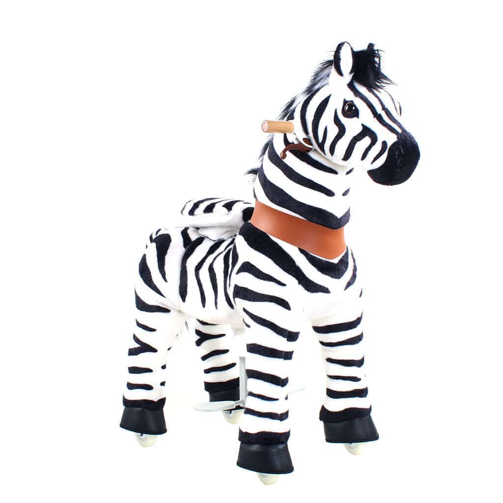 Toddlers Indoor/Outdoor Ride-On Zebra with Cushioned Seat, Anti-Slip Wheels (Ages 4–7)