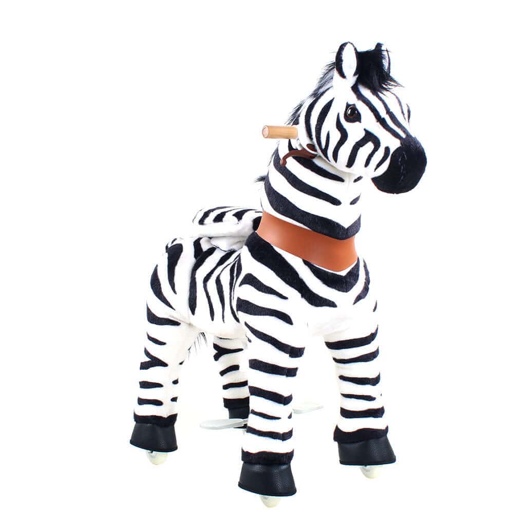 Toddlers Indoor/Outdoor Ride-On Zebra with Cushioned Seat, Anti-Slip Wheels (Ages 4–7)