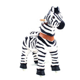 Toddlers Indoor/Outdoor Ride-On Zebra with Cushioned Seat, Anti-Slip Wheels (Ages 4–7)