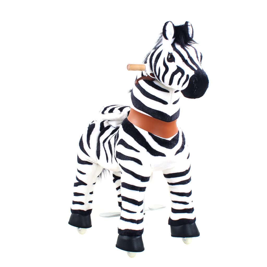 Toddlers Indoor/Outdoor Ride-On Zebra with Cushioned Seat, Anti-Slip Wheels (Ages 4–7)