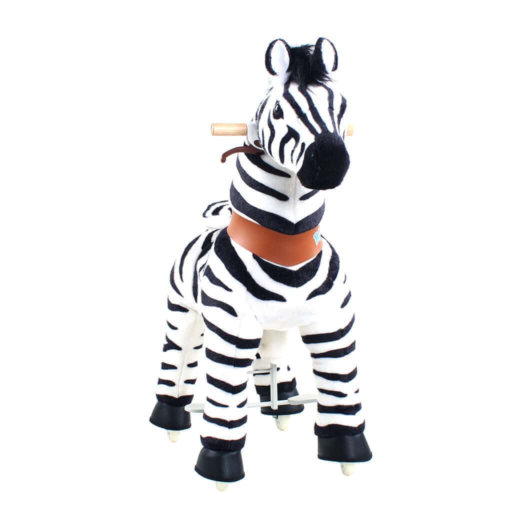 Toddlers Indoor/Outdoor Ride-On Zebra with Cushioned Seat, Anti-Slip Wheels (Ages 4–7)