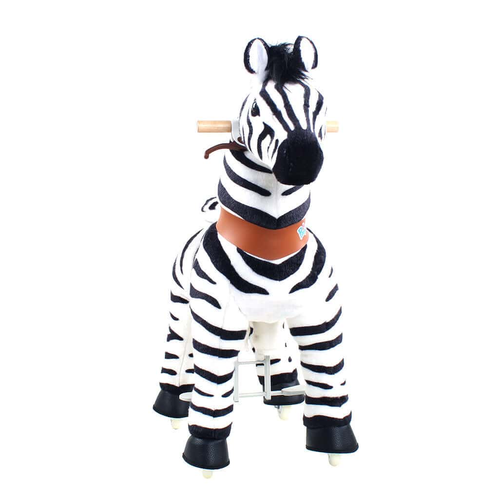 Toddlers Indoor/Outdoor Ride-On Zebra with Cushioned Seat, Anti-Slip Wheels (Ages 4–7)
