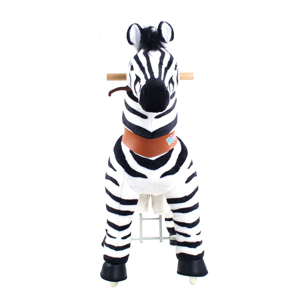 Toddlers Indoor/Outdoor Ride-On Zebra with Cushioned Seat, Anti-Slip Wheels (Ages 4–7)