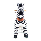 Toddlers Indoor/Outdoor Ride-On Zebra with Cushioned Seat, Anti-Slip Wheels (Ages 4–7)