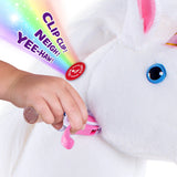 Toddlers White Indoor/Outdoor Ride-On Unicorn with Cushioned Seat, Anti-Slip Wheels (Ages 7+)