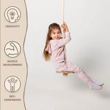 Wooden rope swing for kids