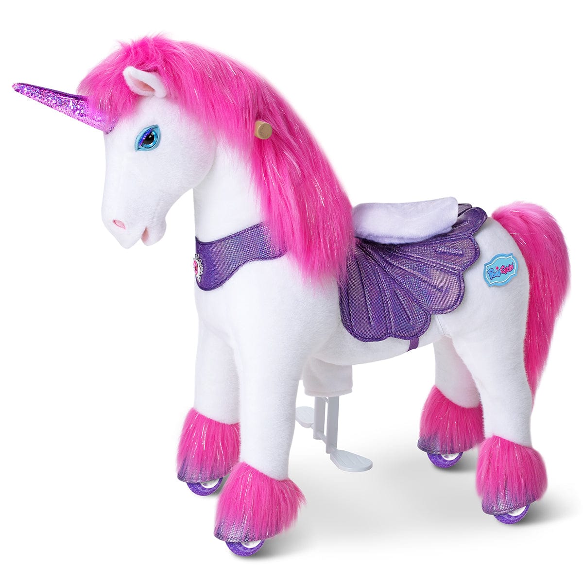 Toddlers Pink Indoor/Outdoor Ride-On Unicorn with Cushioned Seat, Anti-Slip Wheels (Ages 4–7)