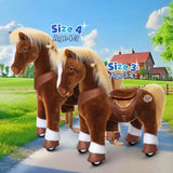 Toddlers Brown Indoor/Outdoor Ride-On Pony with Cushioned Seat, Anti-Slip Wheels (Ages 4–7)