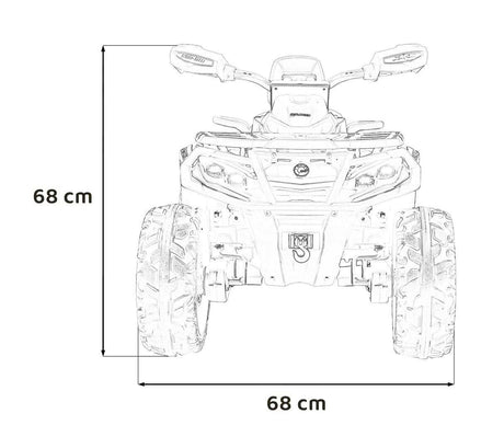Yellow 24V Premium Edition Can-Am Outlander 4WD Ride-On Quad ATV for 2 Kids