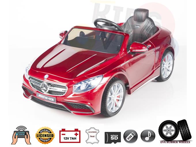 Top of The Line 12V Licensed Mercedes Benz S63 AMG Kids Ride on Car with RC