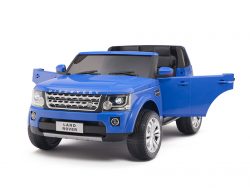 land rover discovery 2 seater kids toddlers ride na track car 12v rubber wheels leather rc blue 1