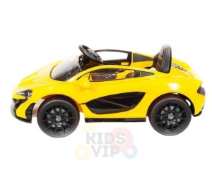 kidsvip ride on kids car 12v toddlers ride on rubber wheels leather seat yellow 9