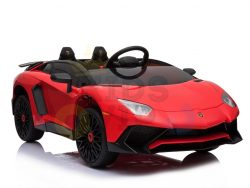 kidsvip lamborghini 12v kids and toddlers ride on car leather seat remote lambo red 1