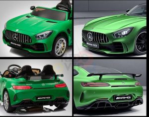 kidsvip mercedes benz gtr 2 seater kids and toddlers ride on car green 19