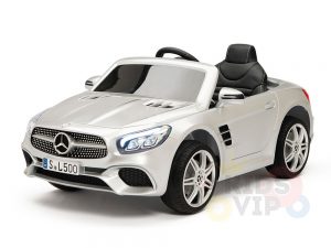 KIDSVIP MERCEDES SL500 KIDS RIDE ON CAR 12 toddlers powered car rubber wheels leather seat SILVER 11