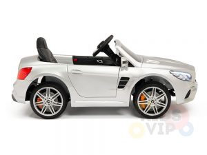 KIDSVIP MERCEDES SL500 KIDS RIDE ON CAR 12 toddlers powered car rubber wheels leather seat SILVER 21