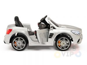 KIDSVIP MERCEDES SL500 KIDS RIDE ON CAR 12 toddlers powered car rubber wheels leather seat SILVER 23
