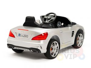 KIDSVIP MERCEDES SL500 KIDS RIDE ON CAR 12 toddlers powered car rubber wheels leather seat SILVER 25