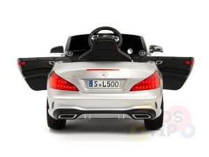 KIDSVIP MERCEDES SL500 KIDS RIDE ON CAR 12 toddlers powered car rubber wheels leather seat SILVER 4