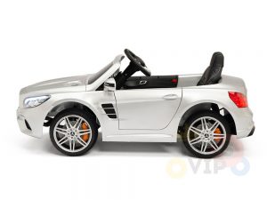 KIDSVIP MERCEDES SL500 KIDS RIDE ON CAR 12 toddlers powered car rubber wheels leather seat SILVER 8