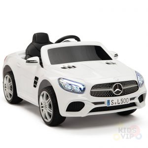 KIDSVIP MERCEDES SL500 KIDS RIDE ON CAR 12 toddlers powered car rubber wheels leather seat WHITE 2