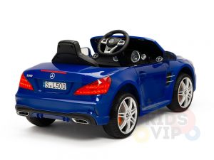 KIDSVIP MERCEDES SL500 KIDS RIDE ON CAR 12 toddlers powered car rubber wheels leather seat blue 1