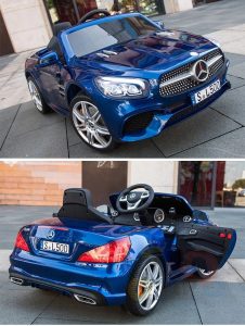 KIDSVIP MERCEDES SL500 KIDS RIDE ON CAR 12 toddlers powered car rubber wheels leather seat blue 13