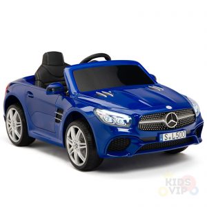 KIDSVIP MERCEDES SL500 KIDS RIDE ON CAR 12 toddlers powered car rubber wheels leather seat blue 16