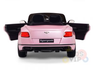 kidsvip pink ride on bentley kids and toddlers 12v car 12