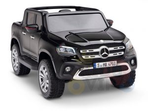 kidsvip mercedes x kids and toddlers ride on car truck 2x12v batteries black 5 1