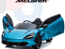 kidsvip mclaren 720s kids toddlers ride on car sport powered 12v rubber wheels leather seat rc blue 13