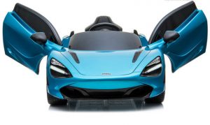 kidsvip mclaren 720s kids toddlers ride on car sport powered 12v rubber wheels leather seat rc blue 34