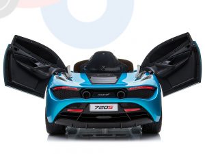 kidsvip mclaren 720s kids toddlers ride on car sport powered 12v rubber wheels leather seat rc blue 61