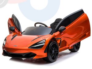 kidsvip mclaren 720s kids toddlers ride on car sport powered 12v rubber wheels leather seat rc orange 48