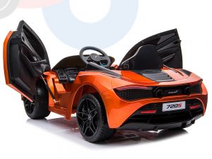 kidsvip mclaren 720s kids toddlers ride on car sport powered 12v rubber wheels leather seat rc orange 49