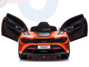 kidsvip mclaren 720s kids toddlers ride on car sport powered 12v rubber wheels leather seat rc orange 50